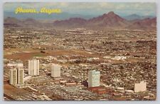 Phoenix AZ-Arizona Aerial View North Central Highrise Complex Vintage Postcard picture