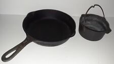 Griswold Cast iron #72 Deep Patty Bowl with Griswold Iron Pan picture