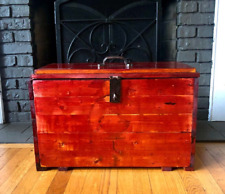 Wooden Box Salvaged Industrial Decor Old Wooden Box With Handle Classic Wood Box picture