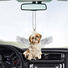 Shih Tzu Dog Angel Wings Car Ornament, Shih Tzu Dog Angel Ornament, Shih Tzu Dog picture