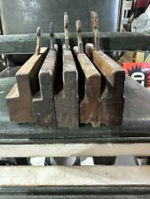 Group Of Five Antique Wooden Molding Planes From Different Manufacturers picture