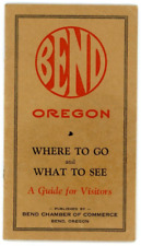 Vintage 1930s Map Attached Bend Oregon Guide For Visitors Watermarked picture