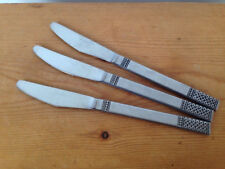 Set of 3 Knives Butter Knife Vtg Mid Century MSI Japan DANIKA Stainless Flatware picture