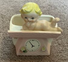 Vintage Pink Baby Girl Ceramic Planter  Small Scale picture