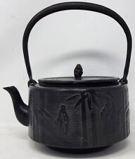 Nambu Ironware Iron Kettle Large Japanese With Lid Iron Vintage Hard To Find Pot picture