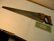 Vintage Disston saw, 1876-1877, 21 in. long, 9 tpi, classic carpentry picture