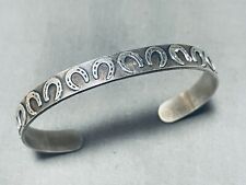 WHIMSICAL NAVAJO/ MEXICAN STERLING SILVER HORSESHOE BRACELET picture