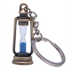 Metal Lamp Shape Sand Timer Hourglass Key Chain Ring Trinket Keyring Keychain picture