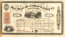 Fort Street and Elmwood Railway Co. - Railroad Stocks picture