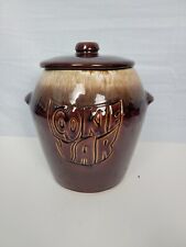 Vintage McCoy Brown Drip Ceramic Glazed Cookie Jar 1980 s  picture