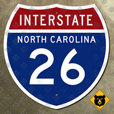 North Carolina Interstate 26 highway route sign shield 1957 Asheville 12x12 picture