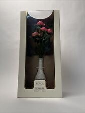 Lenox Say It With Silk Rose Bud Vase with Pink Flowers- New in Box picture