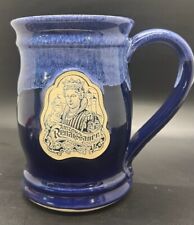 2003 Arizona Renaissance Festival Ceramic Pottery Mug Cup Blue Queen Lady Castle picture