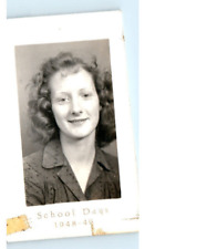 Vintage Photo 1948-1949, School Picture Girl, 2 x 1.5, Black White picture