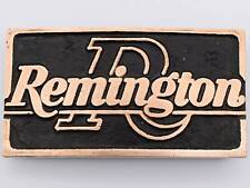 Remington Firearms Rifle Shotgun Hunter Solid Brass UB Rare Vintage Belt Buckle picture