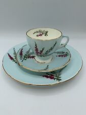 EB Foley Bone China “Highland Heather” 8” Plate, Cup & Saucer picture