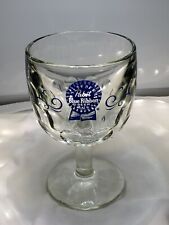 Vintage  Stemmed Thumbprint Goblet Glass PABST Beer  1 picture