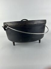 Vintage Cast Iron #12 Three Legged Campfire Camping Dutch Oven With Lid picture