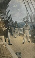 1904 Vintage Illustration Impressment of an American Seaman During War of 1812 picture