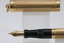 Vintage (c1920-30) Moore Ribbon 18k Gold Filled Maniflex Fountain Pen picture