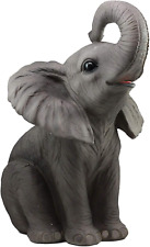 Ebros Ruby the Elephant Sitting Pretty with Trunk up Large Statue 17