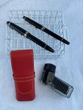 Montblanc Meisterstruck 146/4810 Fountain and Ballpoint Pen Set Red Leather Case picture
