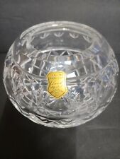 Beautiful Lead Crystal Round Rose Bowl Vase 24% Lead Poland Sparkling Cut Glass picture