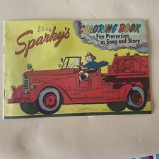 VERY VINTAGE SPARKY’S Fire Prevention Coloring Book in Song/Story (C. 1960) picture