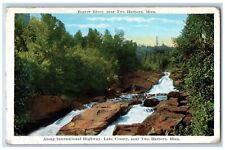 Two Harbors Minnesota MN Postcard Beaver River Lake County Trees c1920 Unposted picture