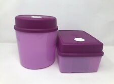 TUPPERWARE New 2-PC FREEZE SMART Freezer Mates ROUND and RECTANGULAR Containers picture