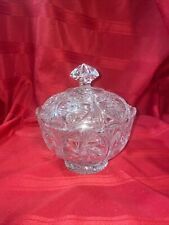 Vintage Bohemia Czech Hand Cut 24% Leaded Crystal Covered Dish Fire Cut' picture