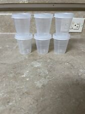 Tupperware New Tupper Minis 2oz / 60ml Midgets Containers Set of 6 - Clear picture