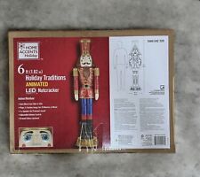 6ft Life-Size Holiday Traditions Animated LED Nutcracker SHIPS ASAP picture