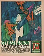 1963 7-Up Soda / Guitar Player - Vintage Seven-Up Soft Drink Ad picture