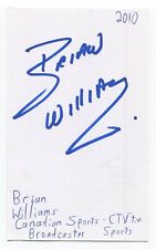 Brian Williams Signed 3x5 Index Card Autographed Canadian Sportscaster Olympics picture