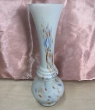 Satin Finish Pale Blue & Brown Vase Made In Peru picture