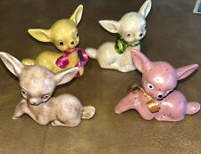 Vintage Porcelain Mini/Small Deer Figurines Lot Of 4 picture