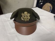 U.S. WWII Officer Visor Crusher Cap: Winter (OD Green) - All Sizes Available picture
