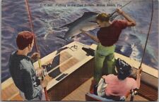 1949 FLORIDA Linen Postcard 