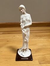 Vintage Guissepe Armani Lady with Flowers Art Deco Style Figurine Made in Italy  picture