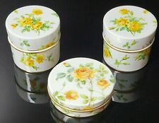 COPELAND SPODE Yellow Rose Porcelain Large Dresser Boxes Set of 3 ~ RARE picture