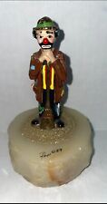 Ron Lee Collection 1989 Sad Hobo Clown with Broom on Onyx Base Great Cond picture