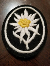 WWI WW2 German Elite hand embroidered sewn Edelweiss patch picture