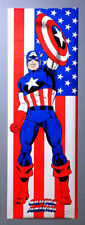6 Foot 1991 Captain America DOOR poster:Vintage 72x24 Marvel Comics Cap pin-up 1 picture