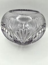 Antique Lavender Cut Glass Rose Bowl 1899 picture