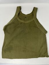 Antique WWII Tank Top, Ribbed Tank Top, Olive Drab, Green, Size 36 picture