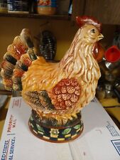 Bella Casa by Ganz Chicken Figurine Hand Painted Colorful 11” tall rare ceramic picture