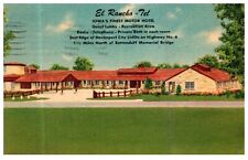 Davenport Iowa El Rancho-Tel Motel c1945 Vintage Linen Postcard-L2-368 picture