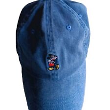 Disney  Mickey Mouse Strap Back Blue Denim Embroidered Baseball Hat Cap y2k picture
