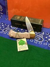 VINTAGE PUMA LOCKBACK KNIFE-GERMANY-DATE CODED-PINK STONE-MINT,BOX,PAPERS picture
